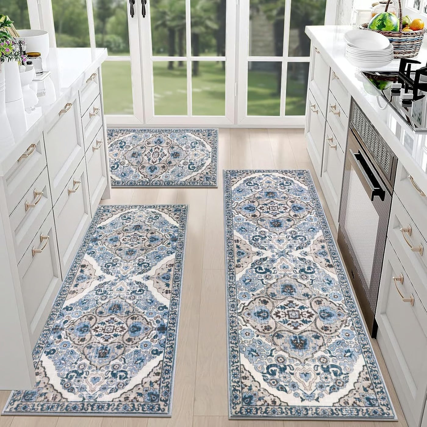 💖💖Boho Washable Kitchen Rugs Sets of 3 - Non Slip Kitchen Rugs ...