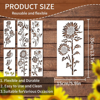 🏡Last Day 49% OFF -Garden Fence Large Flower Stencils🌻DIY Decoration