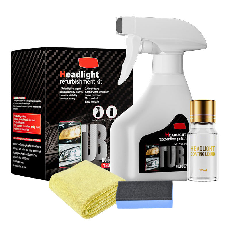 🔥LAST DAY 49% OFF - 🚘Automotive Headlamp Restoration Fluid Kit