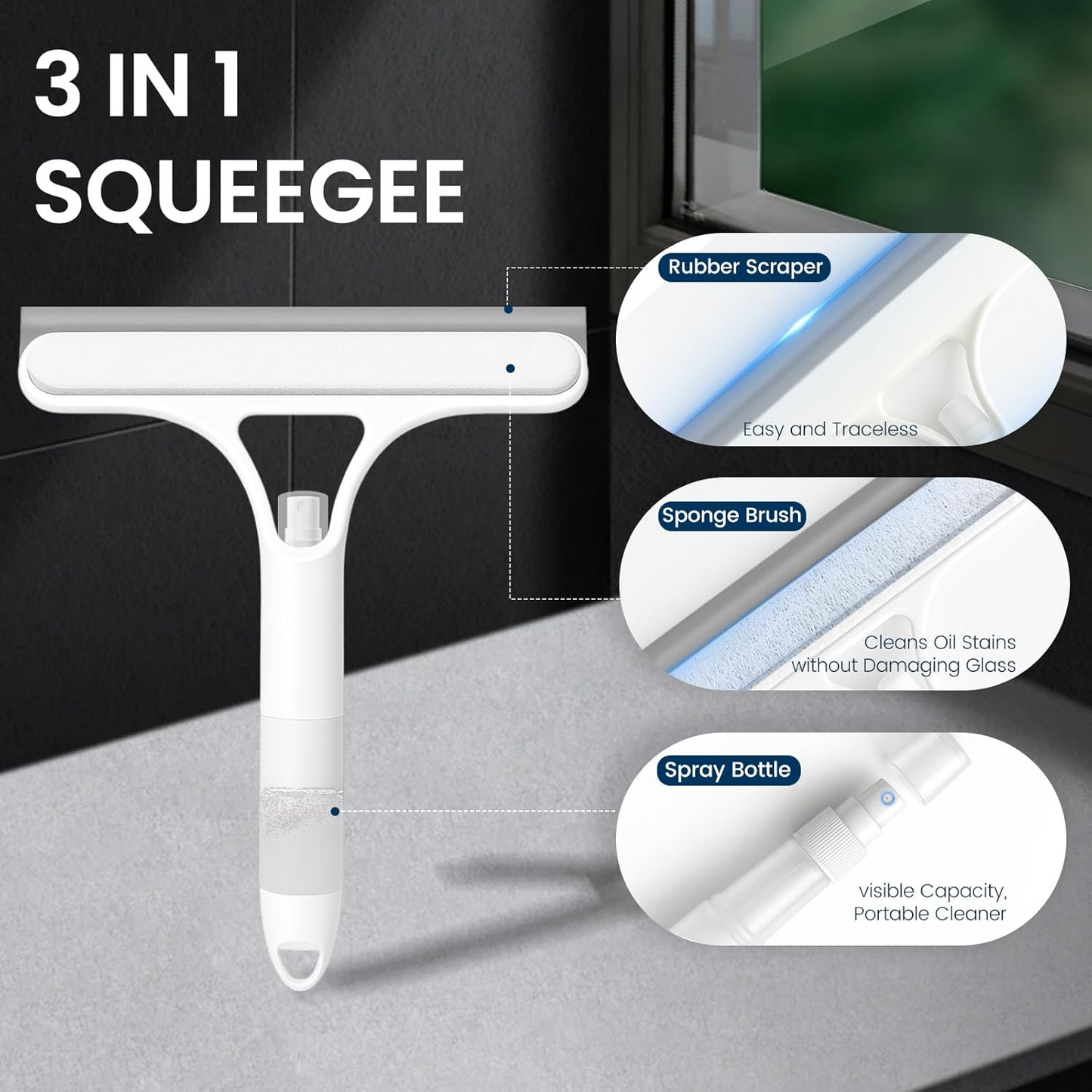 3 in 1 Window Cleaning Scraper