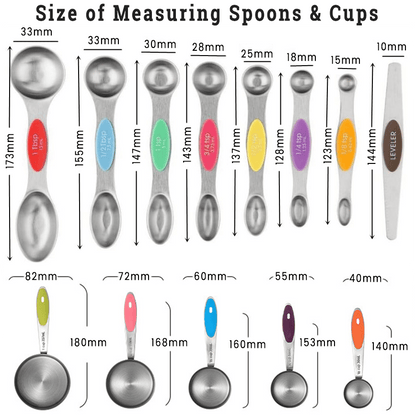 🔥LAST DAY SALE 49% OFF - Stainless Steel Magnetic Measuring Spoons Set