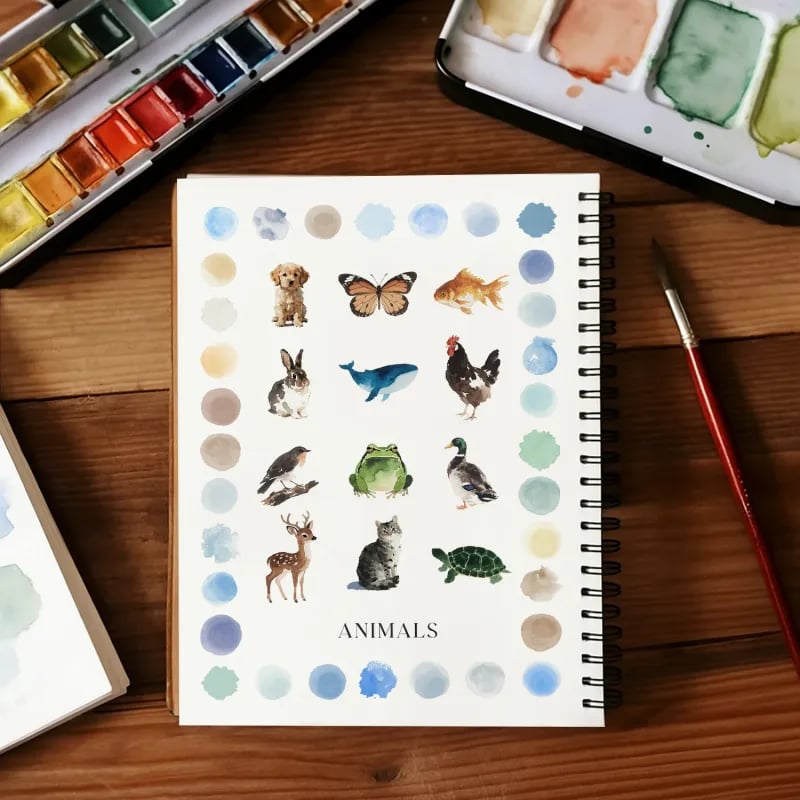 🔥LAST DAY SALE 49% OFF 🖼️Beginner-Friendly💕 Watercolor Workbook