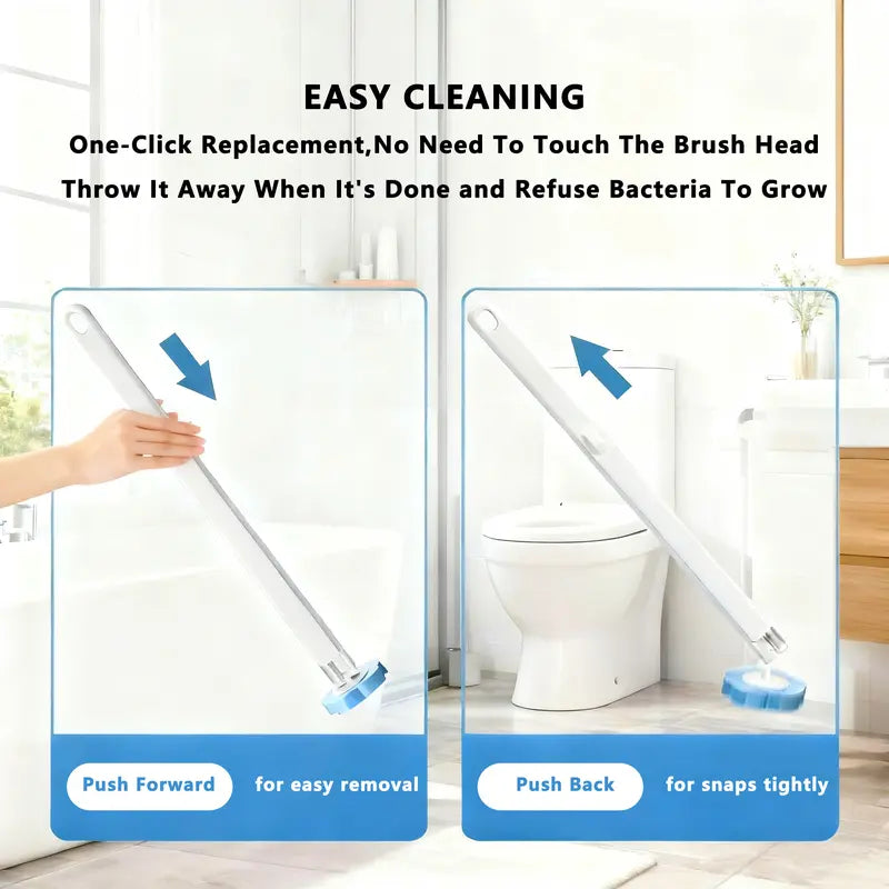 🔥LAST DAY 49% OFF-Disposable Toilet Brush Set – with Built-In Cleaner & 24 Refills