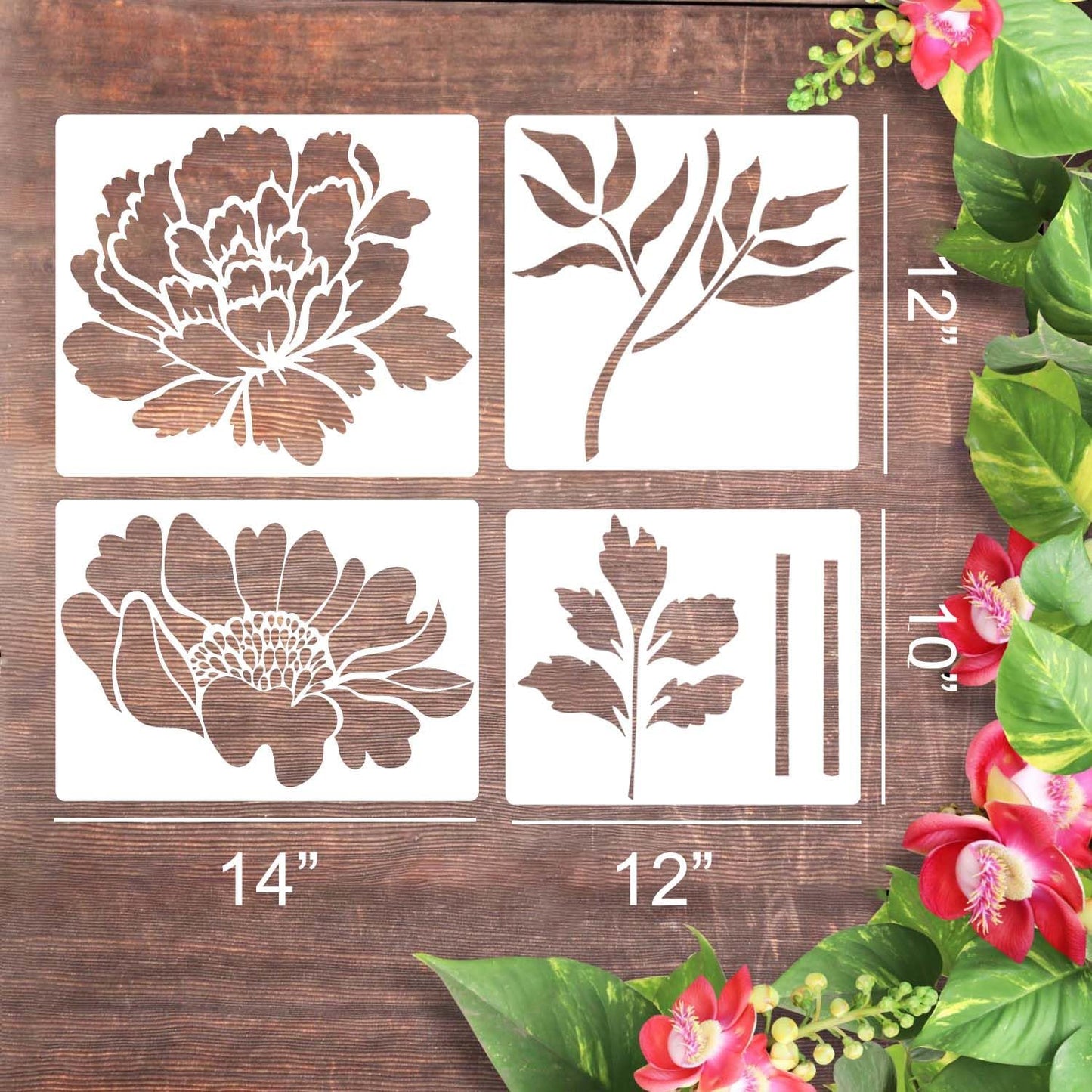 🏡Last Day 49% OFF -Garden Fence Large Flower Stencils🌻DIY Decoration