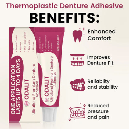 ODALIT UltraBond Premium Denture Adhesive 🔥(Clinically Proven 4-Day Hold for Secure, Comfortable & Zinc-Free Denture Fit 🦷)