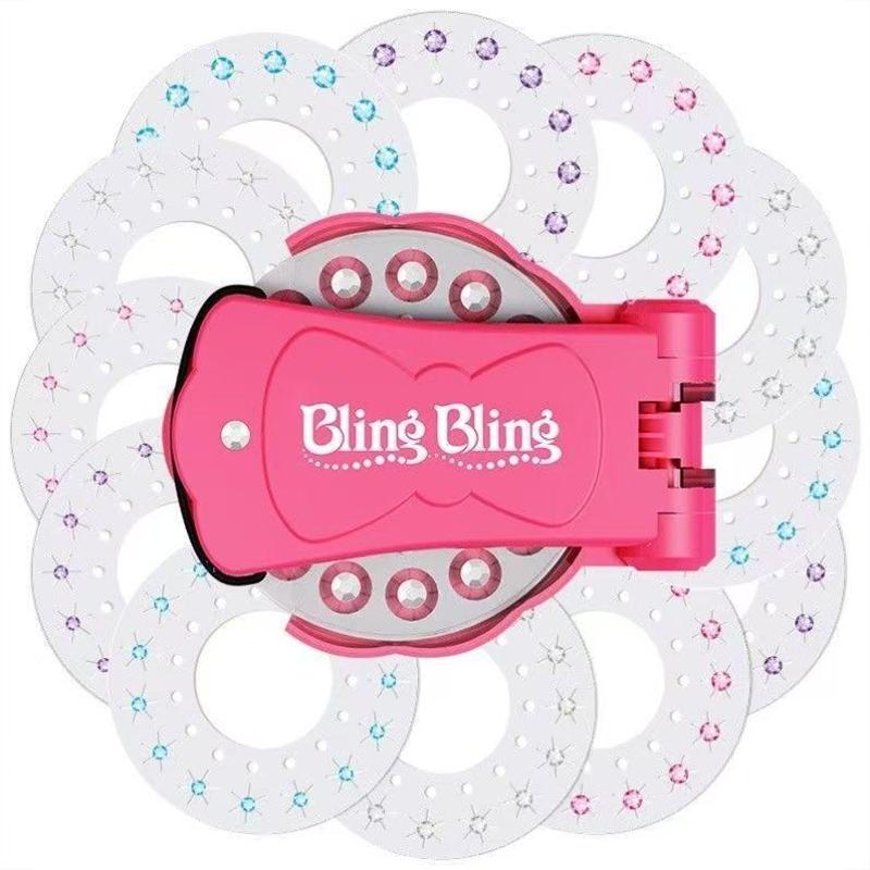 🎄Christmas Limited Time SALE 50% OFF - ✨Glitter Diamond Styling Tools Hair Gemstone Styling Set to light up girls' hair, clothes, accessories, No Heat Required Hair Styling Accessories