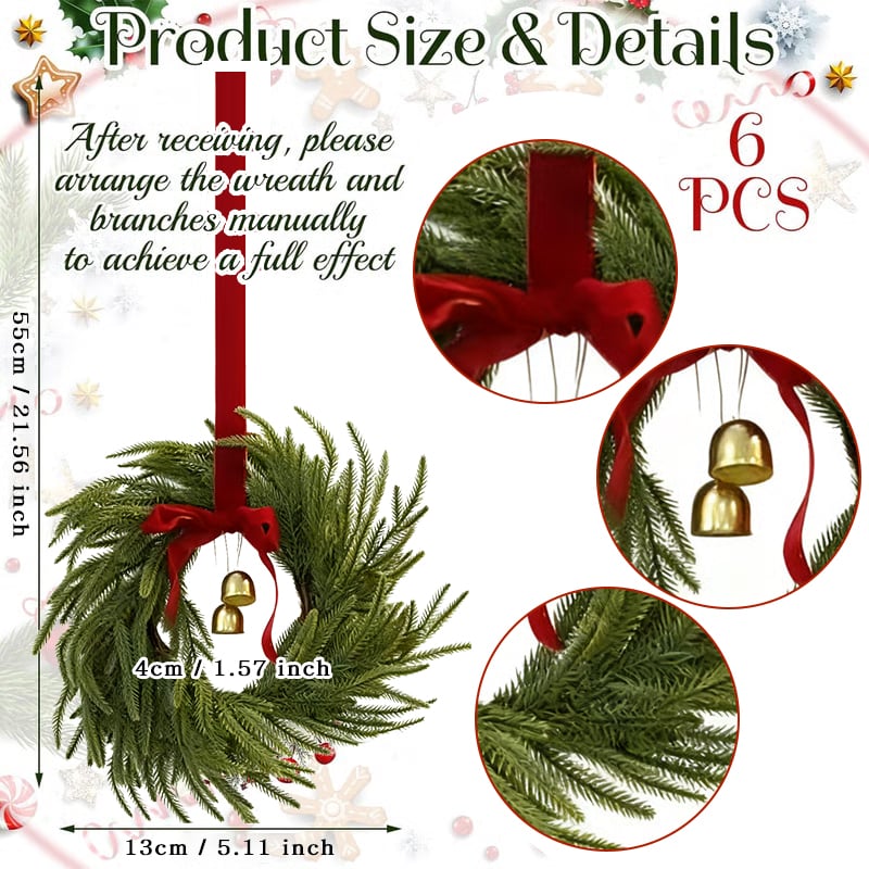 🏆Flash Sale⚡ 50K+ SOLD! Almost Gone🎄Mini Christmas Wreaths