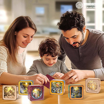 Warm Christmas Eve - 3D Wooden Puzzle Night Light