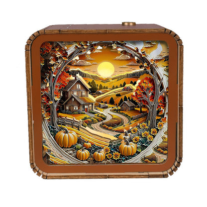 Warm Christmas Eve - 3D Wooden Puzzle Night Light