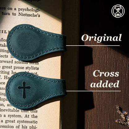 🔥LAST DAY SALE 49%- TimelessMark-Personalized Magnetic Leather Bookmark