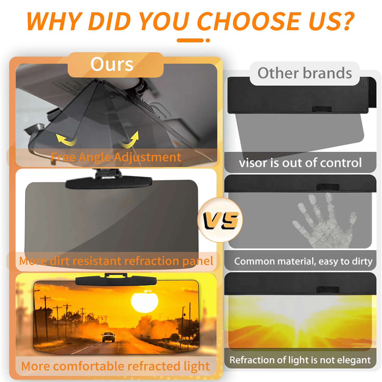 🔥LAST DAY SALE 50% OFF🔥Anti-Glare Driving Visor for Sun Glare & Snow Blindness