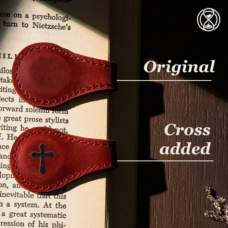 🔥LAST DAY SALE 49%- TimelessMark-Personalized Magnetic Leather Bookmark