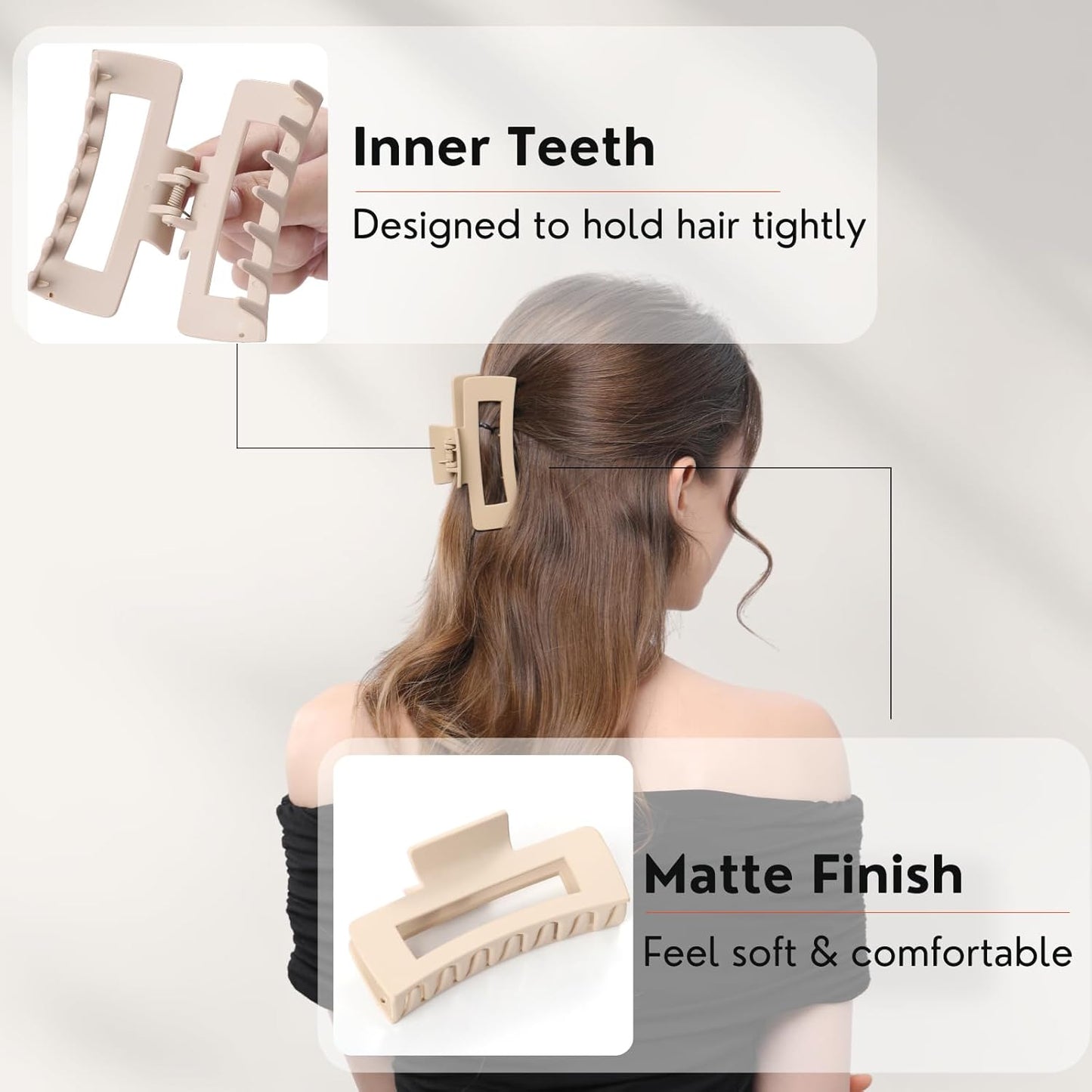 (🔥Last Day 49%Off🔥)Soft Hair Claw Clip🥰: The Safe, Comfy Alternative to Harsh Clips
