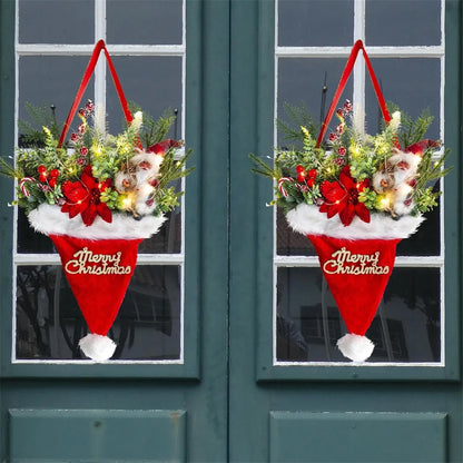 🎄Hot Sale-50% OFF🥊Twinkling Christmas Mitten Wreath with LED Lights✨