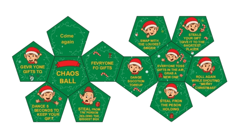 🎁🔥Hilarious Christmas Gift Exchange Party GameDice