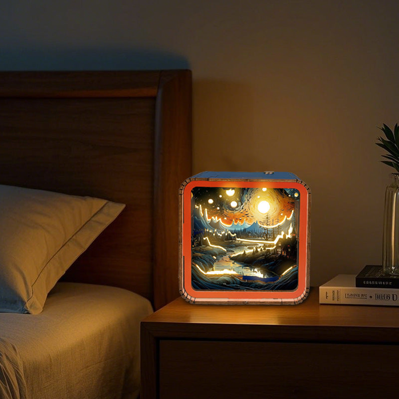 Warm Christmas Eve - 3D Wooden Puzzle Night Light
