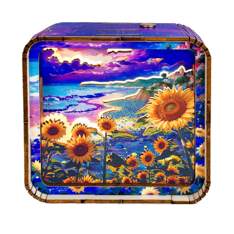 Warm Christmas Eve - 3D Wooden Puzzle Night Light