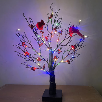 🎄CHRISMAS EARLY SALE 50% OFF🎄Christmas Lighted Mini LED Tree With Red Berries