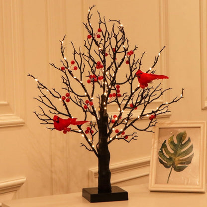 🎄CHRISMAS EARLY SALE 50% OFF🎄Christmas Lighted Mini LED Tree With Red Berries