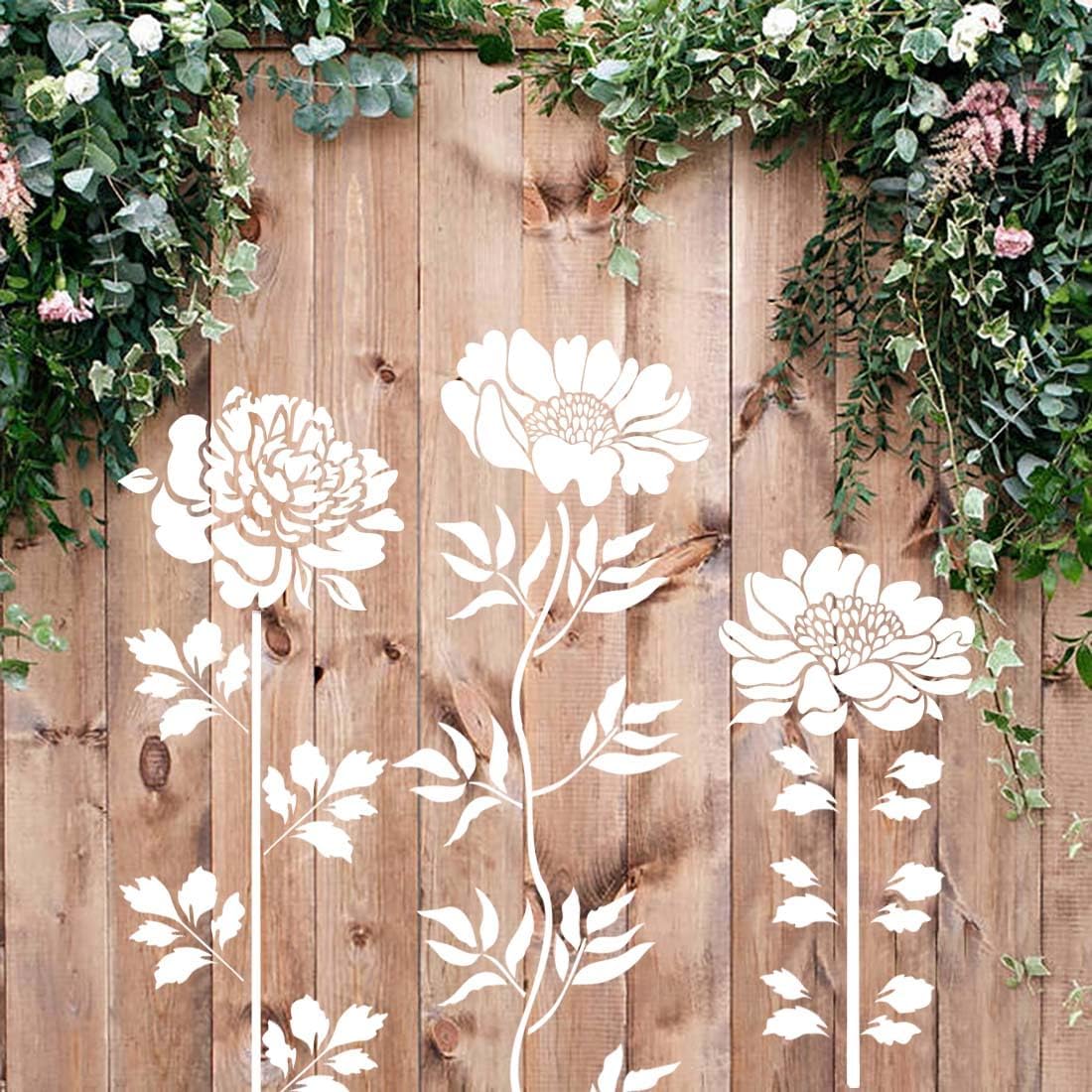 🏡Last Day 49% OFF -Garden Fence Large Flower Stencils🌻DIY Decoration