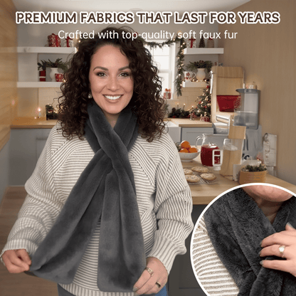Winter Special Big Promotion Save 49%🔥Faux Fur Pull-Through Scarf with Zipper Pocket