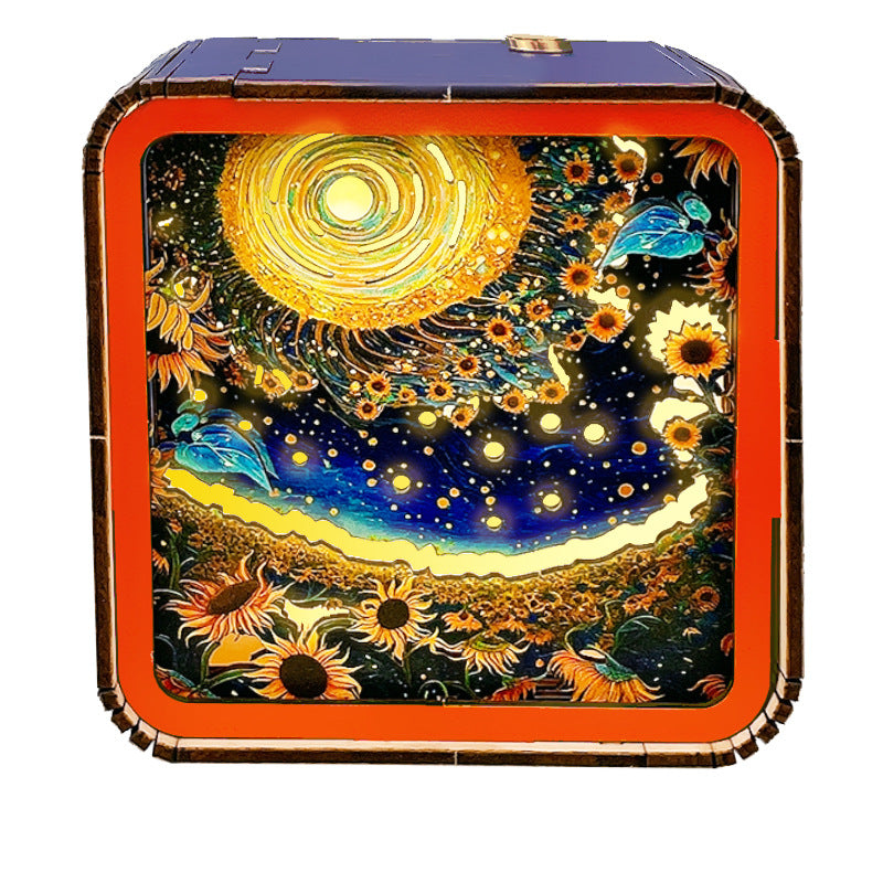 Warm Christmas Eve - 3D Wooden Puzzle Night Light