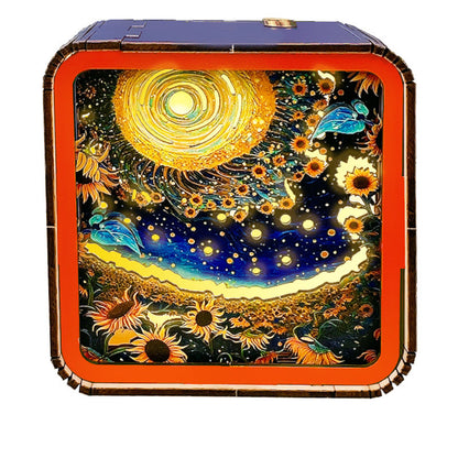 Warm Christmas Eve - 3D Wooden Puzzle Night Light