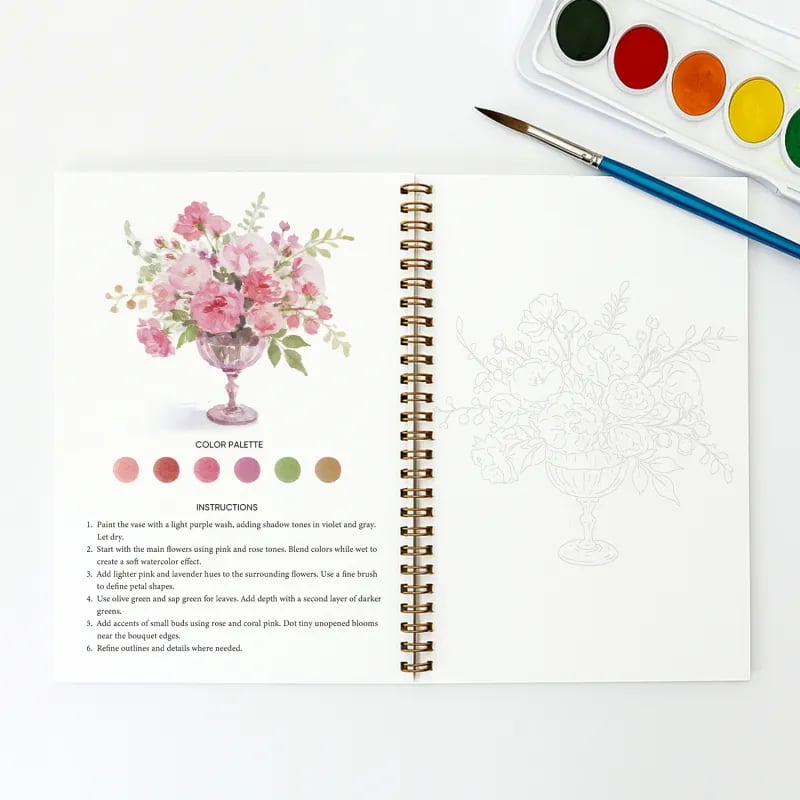 🔥LAST DAY SALE 49% OFF 🖼️Beginner-Friendly💕 Watercolor Workbook