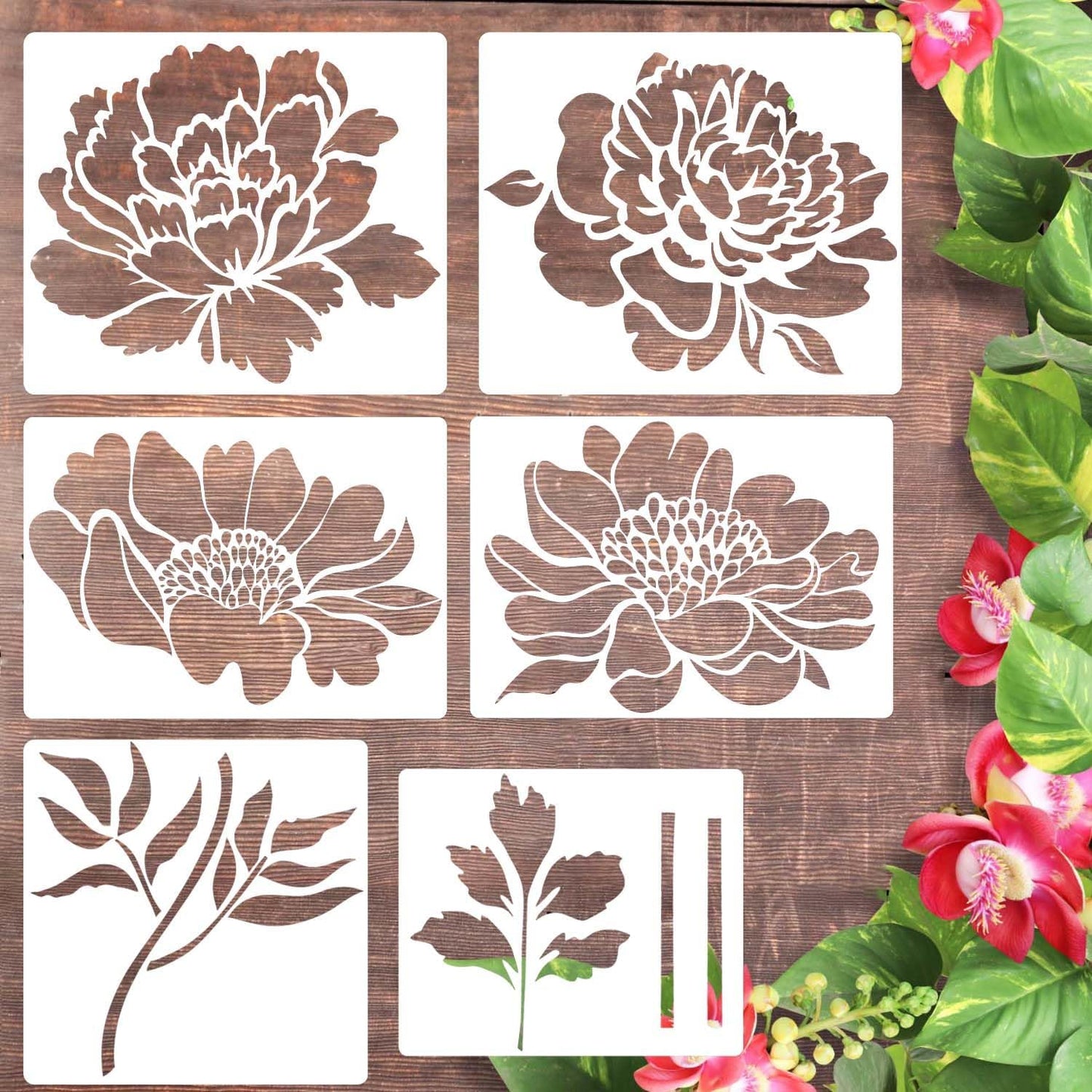🏡Last Day 49% OFF -Garden Fence Large Flower Stencils🌻DIY Decoration
