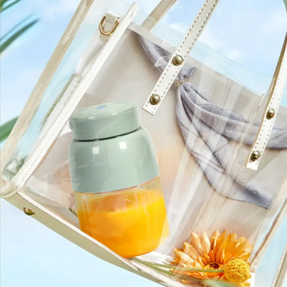 BPA-Free Electric Citrus Juicer 17 oz, Straw, Two Lids, Portable Blender for Smoothies, Shakes, Food Prep & Frozen Blending - Outdoorfun