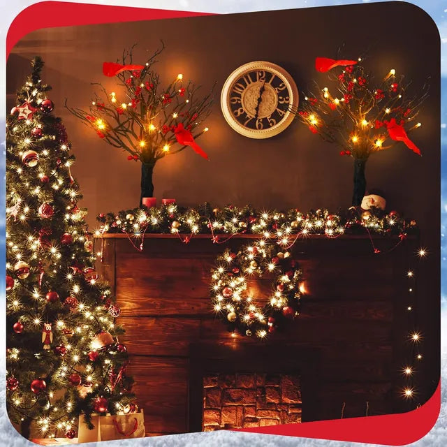 🎄CHRISMAS EARLY SALE 50% OFF🎄Christmas Lighted Mini LED Tree With Red Berries