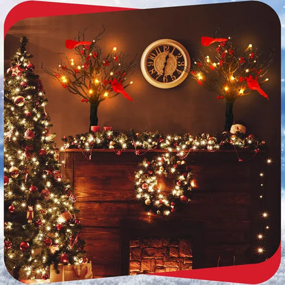 🎄CHRISMAS EARLY SALE 50% OFF🎄Christmas Lighted Mini LED Tree With Red Berries